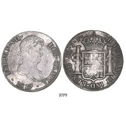 Lima, Peru, bust 8 reales, Ferdinand VII, 1817JP.