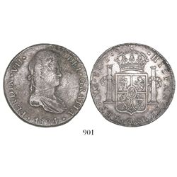 Cuzco, Peru, bust 8 reales, Ferdinand VII, 1824T.