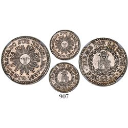 Cuzco, South Peru, 1/2 real, 1837B, encapsulated NGC MS 62.