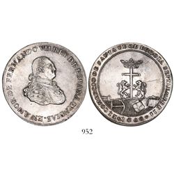 Bogota, Colombia, silver proclamation medal, Ferdinand VII, 1808, from the merchant community.