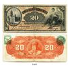 Image 1 : Mexico, Banco de Aquascalientes, 20 pesos banknote, 1902, Series A, number 05787.