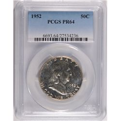 1952 FRANKLIN HALF DOLLAR, PCGS  PROOF-64
