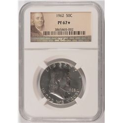1962 FRANKLIN HALF DOLLAR, NGC PROOF-67 STAR!!