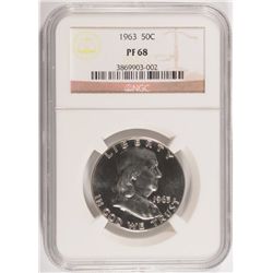 1963 FRANKLIN HALF DOLLAR, NGC PROOF-68!!!
