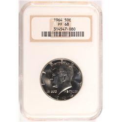 1964 KENNEDY HALF DOLLAR, NGC PROOF-68!!!