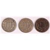 Image 2 : (3) THREE CENT NICKELS (66, 67, 81)