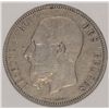 Image 2 : 1876 BELGIUM 5 FRANCS NNC XF-40