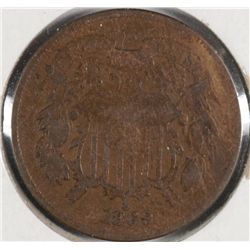 1869 2 CENT PIECE VF