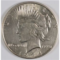 1934-D PEACE DOLLAR AU/BU CLEANED