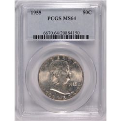 1955 FRANKLIN HALF DOLLAR PCGS MS-64