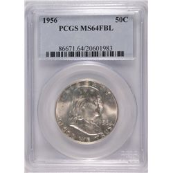 1956 FRANKLIN HALF DOLLAR PCGS MS-64 FBL