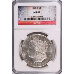 1878-S MORGAN DOLLAR NGC MS-62