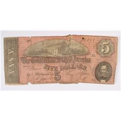 1864 $5 CONFEDERATE STATES OF AMERICA