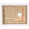 Image 1 : 1780 $8 COLOINAL MASSACHUSSETTS