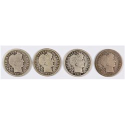 (4) BARBER DIMES (11, 12, 14, 16)
