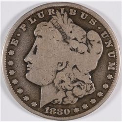 1880-CC MORGAN SILVER DOLLAR, VG  ( minor rim bump reverse )