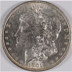 1901 MORGAN SILVER DOLLAR, MS-62  LUSTROUS