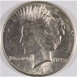 1924-S PEACE DOLLAR, MS-62