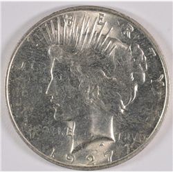 1927-D PEACE SILVER DOLLAR, MS-63