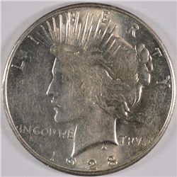 1928-S PEACE SILVER DOLLAR, AU-58