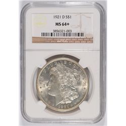 1921-D MORGAN DOLLAR NGC MS64+