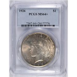 1926 PEACE SILVER DOLLAR, PCGS MS-64+