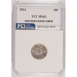 1944 MERCURY DIME PCI MS65