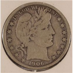 1906-D BARBER HALF DOLLAR FINE