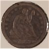 Image 1 : 1853 ARROWS & RAYS QUARTER VF MARK ON OBVERSE