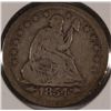 Image 1 : 1854 ARROWS SEATED LIBERTY QUARTER VG