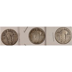 1925, 27, 29 STANDING LIBERTY QUARTER AVG CIRC