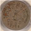 Image 2 : 1869 SHIELD NICKEL VG