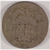 Image 1 : 1874 SHIELD NICKEL GOOD SCRATCH OBVERSE