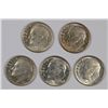 Image 1 : (5) ROOSEVELT DIMES (57, 57-D, 58-D, 59, 59-D)