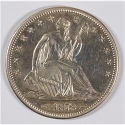1873-S SEATED HALF DOLLAR MS-64