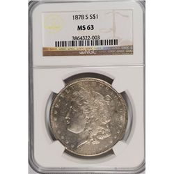 1878-S MORGAN DOLLAR NGC MS-63