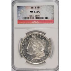 1881-S MORGAN DOLLAR NGC MS-63 PL