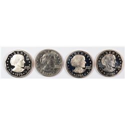 (4) SUSAN B ANTHONY DOLLARS (79, 79-S, 81-S, 99)