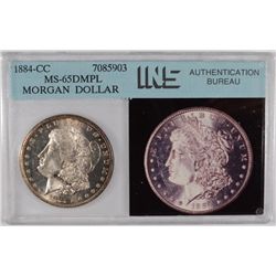 1884-CC MORGAN SILVER DOLLAR, INS MS-65 DMPL BEAUTIFUL COIN!