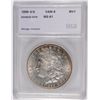 Image 1 : 1898-S MORGAN SILVER DOLLAR, S OVER S,  RARE DOUBLED DATE! SEGS MS-61  VAM-6