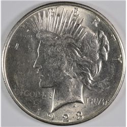 1923-S PEACE DOLLAR MS-63 NICE WHITE COIN