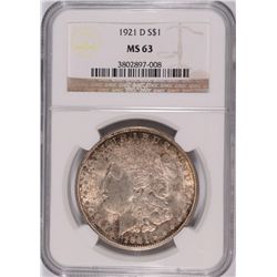 1921-D MORGAN DOLLAR NGC MS-63