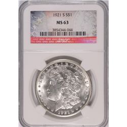 1921-S MORGAN DOLLAR NGC MS-63