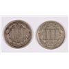 Image 2 : (2) THREE CENT NICKELS (67, 81)