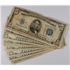 Image 1 : ( 23 ) U.S. $5.00 RED SEALS &  ( 7 ) $5.00 SILVER CERTS, AVE CIRC. SOME WRITING