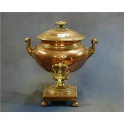 A Georgian copper tea urn   £100-150...