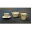 Image 1 : A 21 piece Shelley blue banded tea service comprising: cream jug, sugar bowl, 6 tea plates, 4 cup...