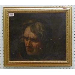 An 18th Century oil painting on canvas head and shoulders portrait "Gentleman" 12" x 14" £40-60...
