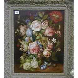 G A Pumfrey, oil painting on canvas still life study "Vase of Flowers" 19" x 15" £200-300...