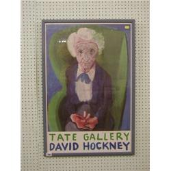 David Hockney, a limited edition coloured print "Poster for Tate Gallery David Hockney" the rever...